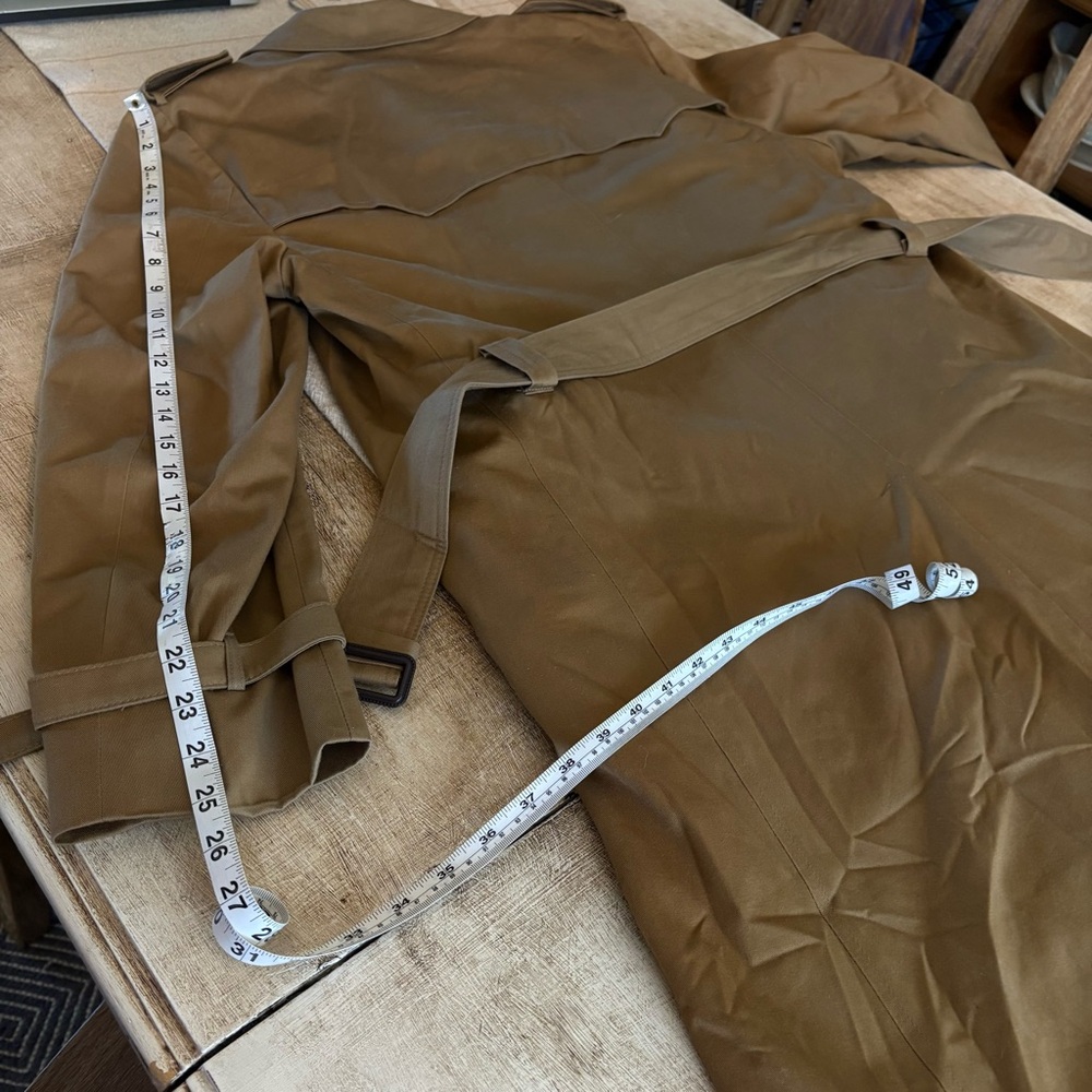 Dior Christian Dior Tan Khaki Vintage Cotton Wool Blend Trench Coat 40R Unisex - Picture 16 of 16